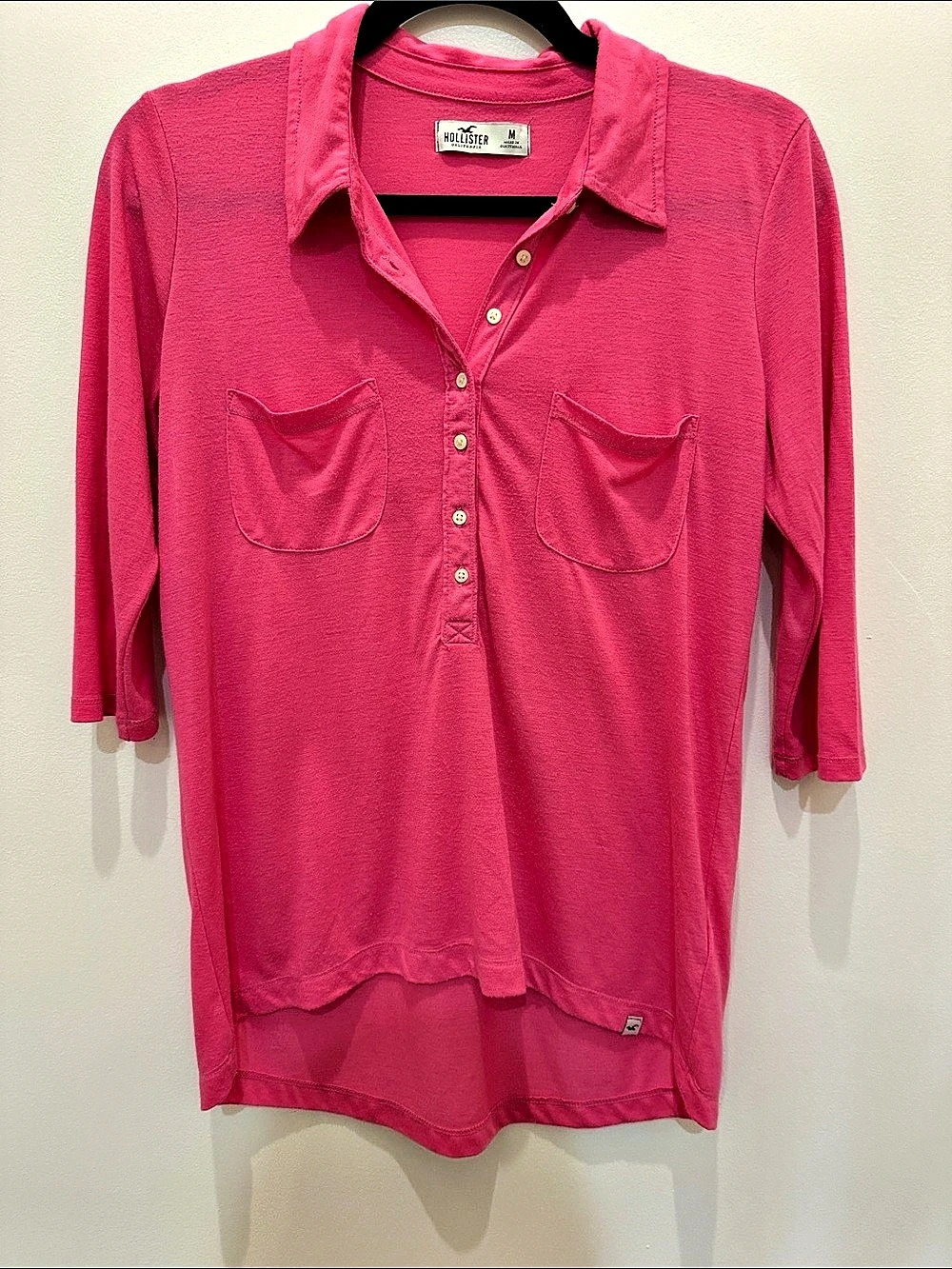 Hollister Pink Long Sleeve Tunic Size Medium